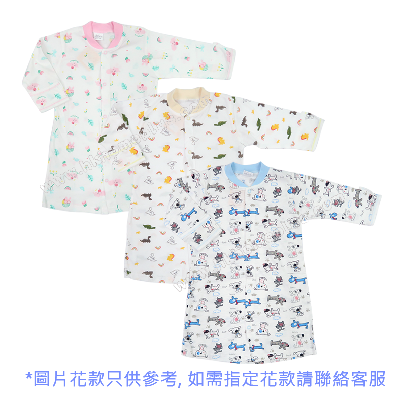 Koma Land: 嬰兒平紋長袖對胸長袍 BE5031