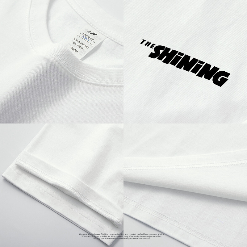 美式休閒寬鬆簡約文字印花短TEE