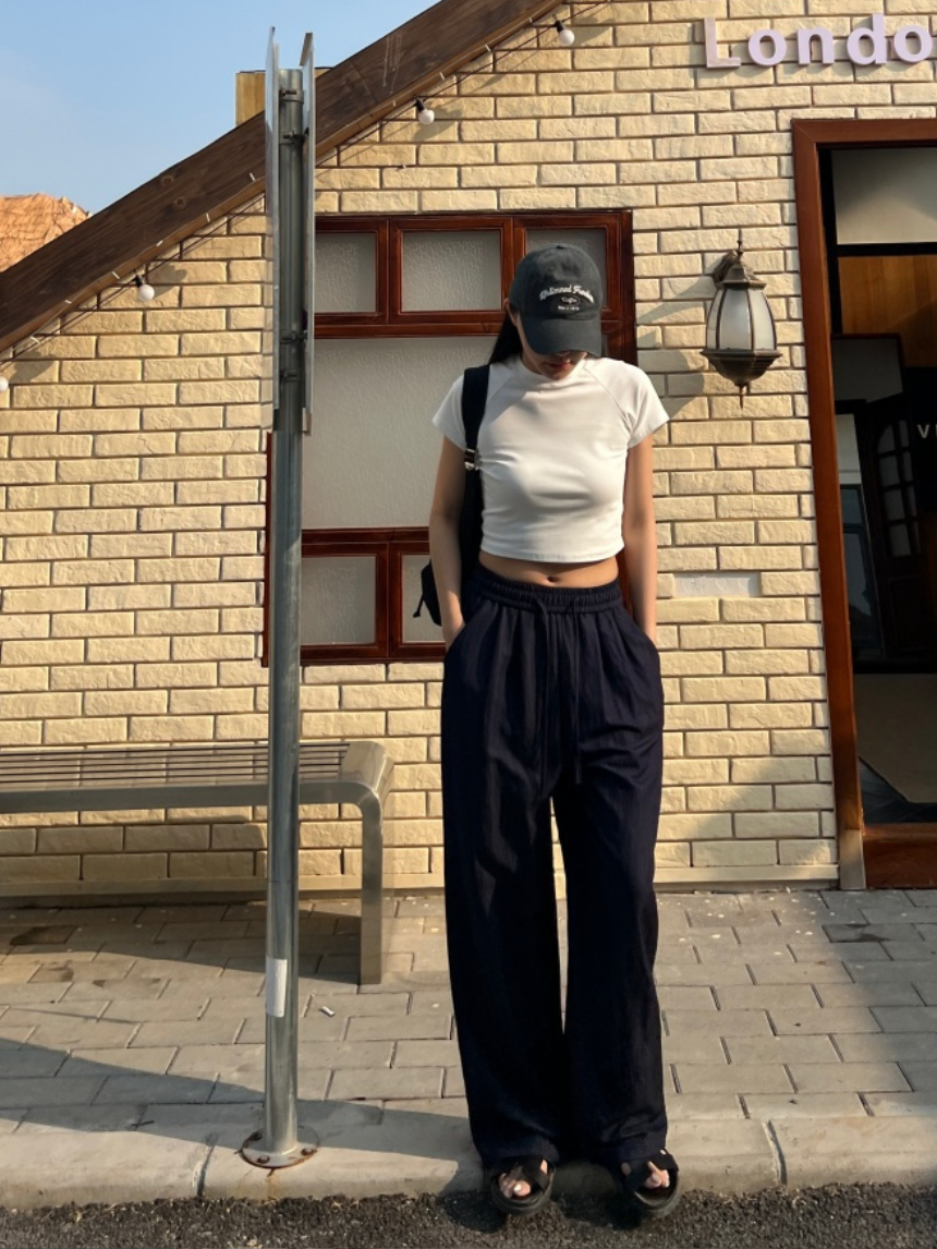 騎兵抽繩斜闊腿褲*6色