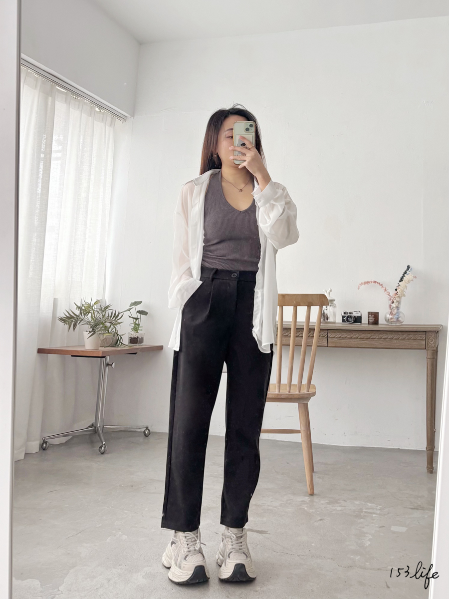 小個子毛呢九分寬鬆老爺褲(咖/黑)(XXS-L)