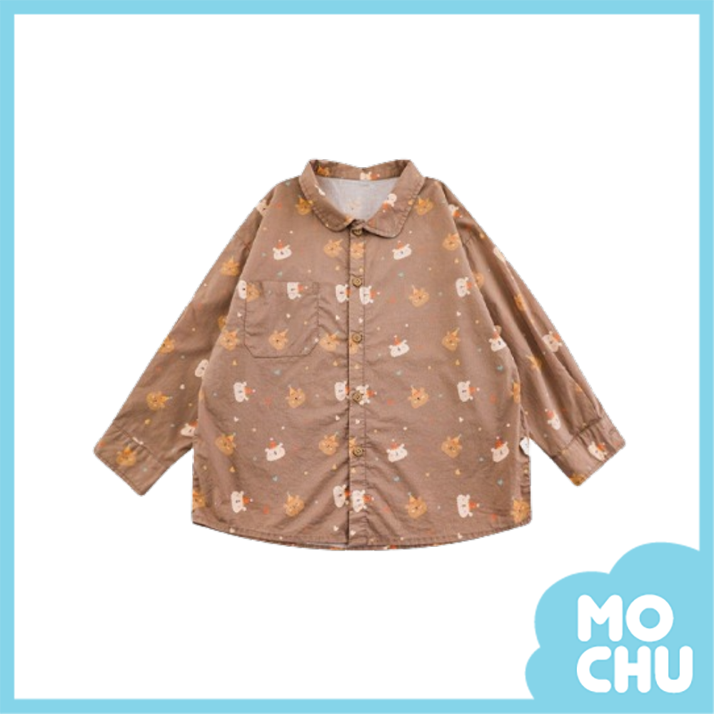 派對小熊長袖襯衫(二色)