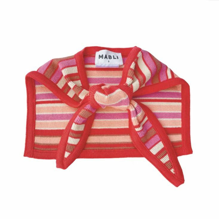 MABLI 針織條紋披肩 Solva Necktie - Rose Garden Stripe