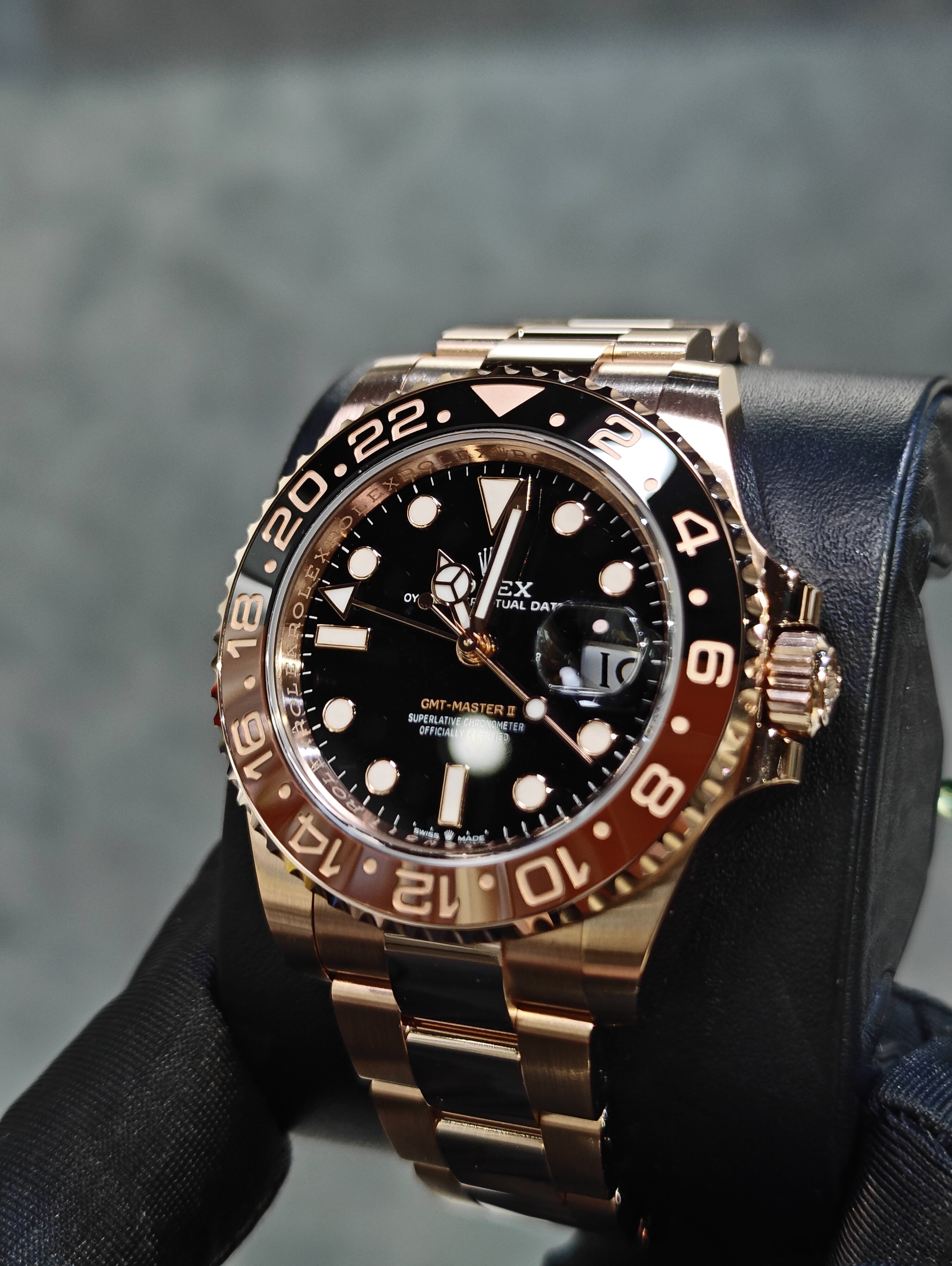 BRAND NEW ROLEX 126715CHNR 126715 OYSTER PERPETUAL GMT-MASTER II ROSE GOLD 40mm