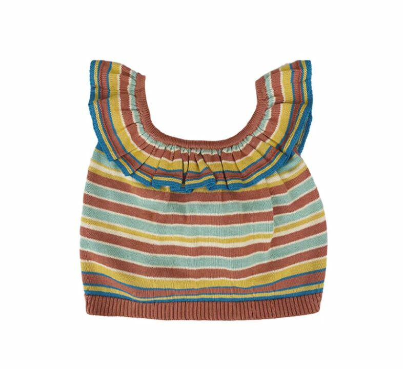 MABLI 荷葉邊針織背心 Nerys Vest - Boardwalk Stripe