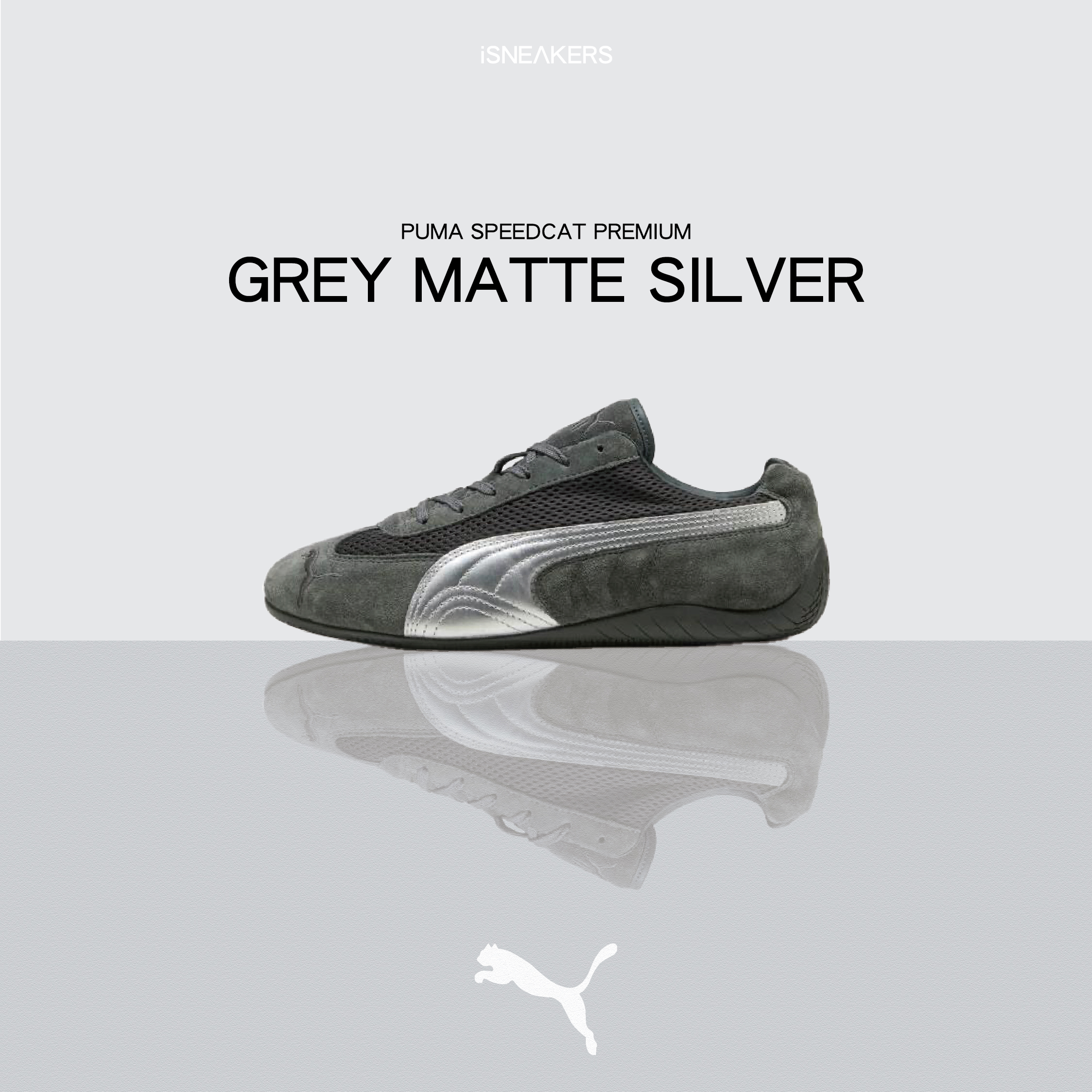 スニーカー ^PUMA^ Speedcat Premium Grey Matte Silver 40390203 403902-03 Speedcat Premium Sneakers Unisex | Cool Light Gray-Matte
