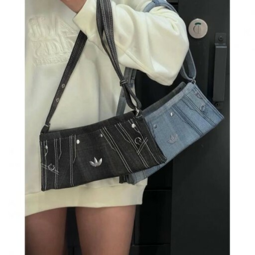 【Luxury】ADIDAS ORIGINALS 單寧風 手提肩包 牛仔黑 牛仔藍 JL7666 JL7665