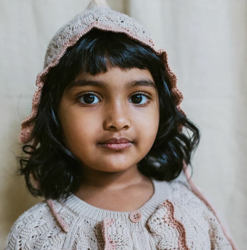 MABLI 縷空花邊針織帽 Awena Bonnet - Oatmilk