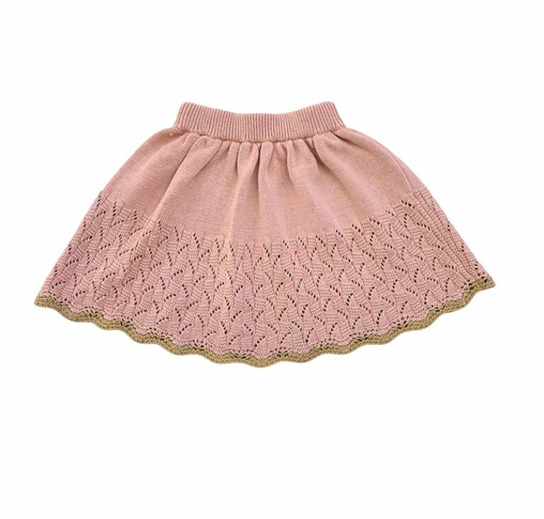 MABLI 縷空花邊針織裙 Awena Skirt - Pink Earth