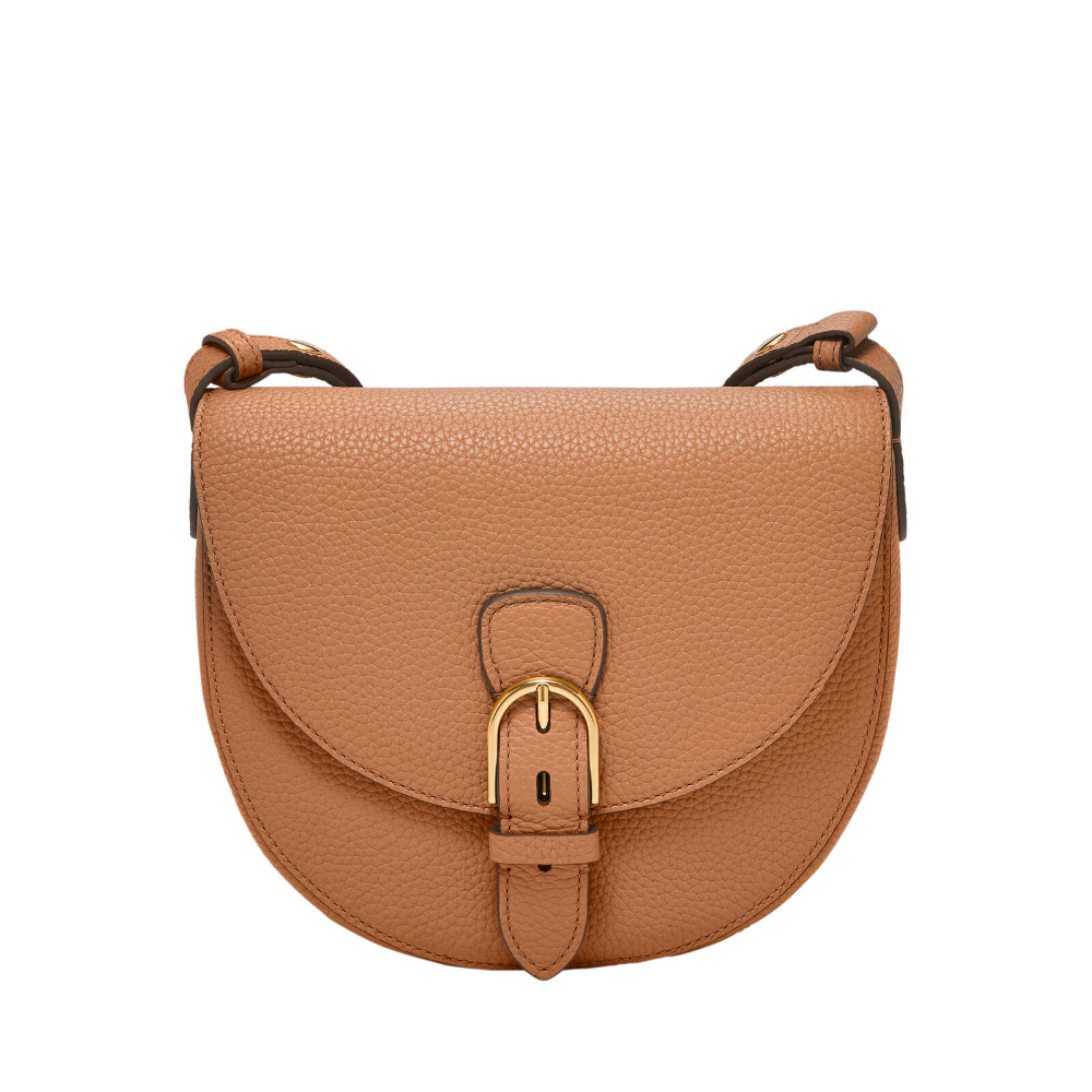 Everleigh 真皮斜背馬鞍包-沙色 ZB11068237