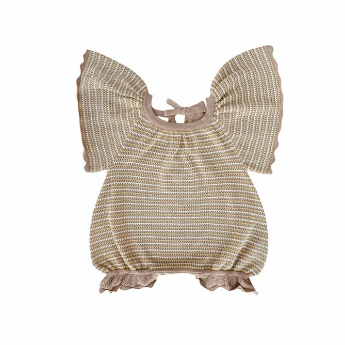 MABLI 蝴蝶袖針織包屁衣 Flutter Romper - Portobello