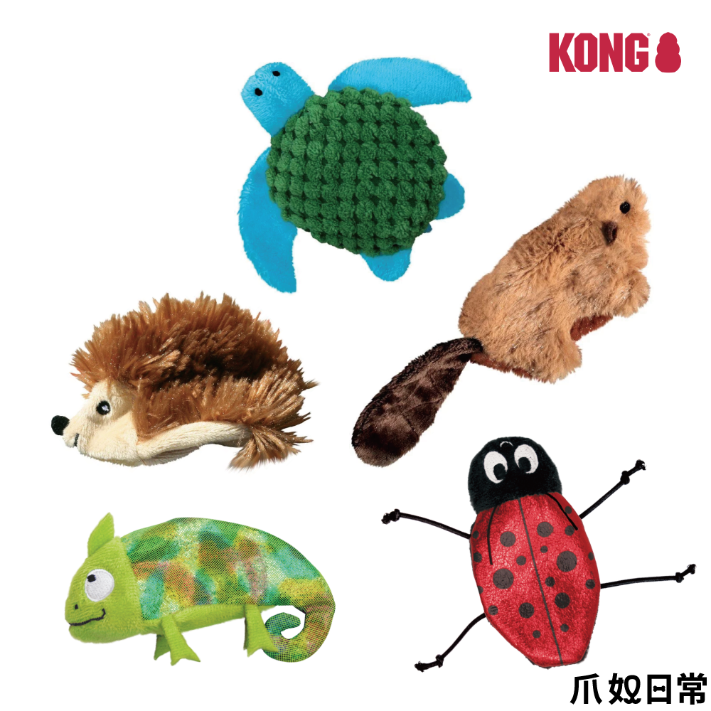 KONG | 海龜/海狸/刺蝟-貓草玩具