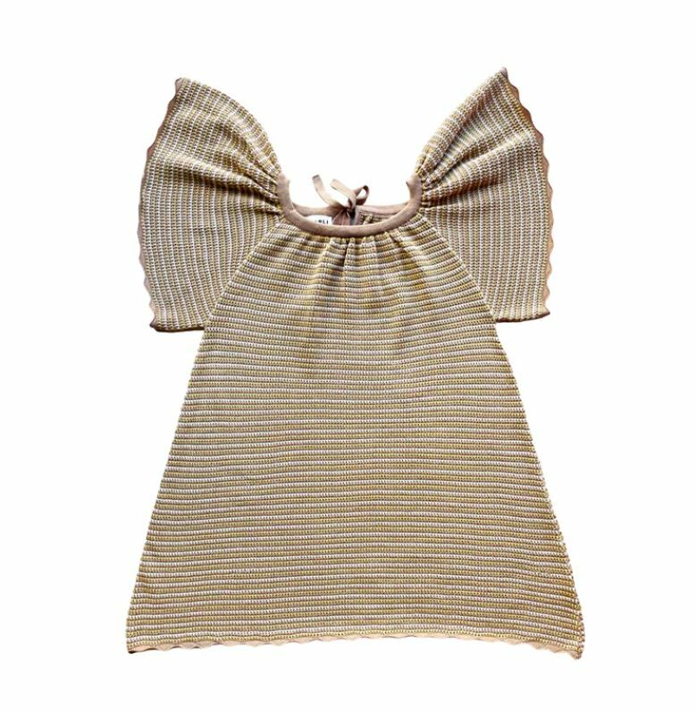 MABLI 蝴蝶袖針織洋裝 Flutter Dress - Portobello