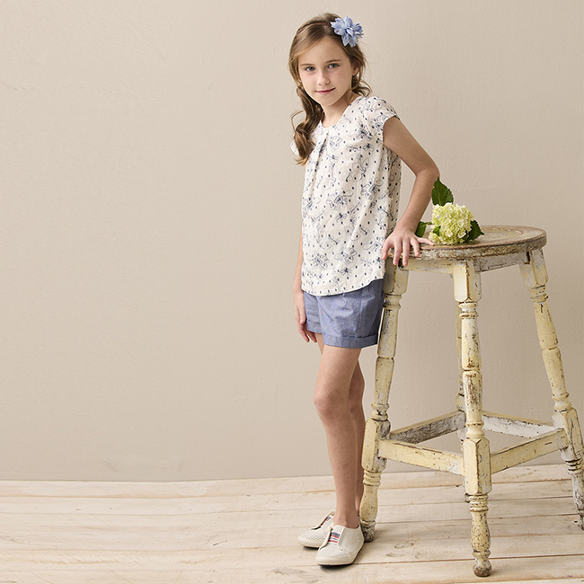 PIPPY優雅休閒純棉短褲 藍