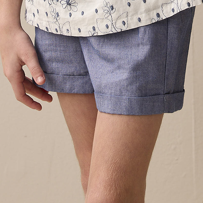 PIPPY優雅休閒純棉短褲 藍