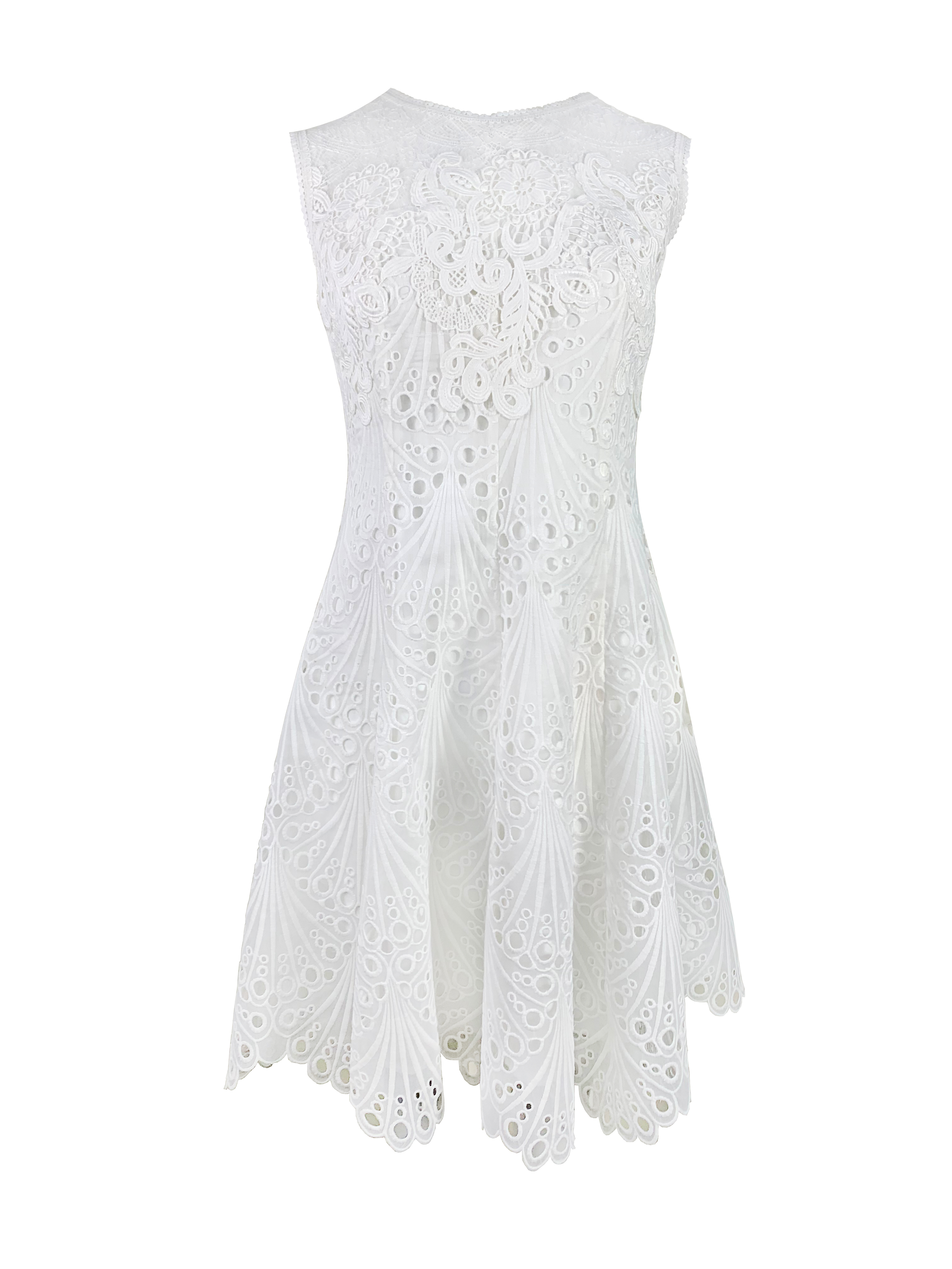 BB1EA023E2 玫瑰莊園針織緹花無袖洋裝