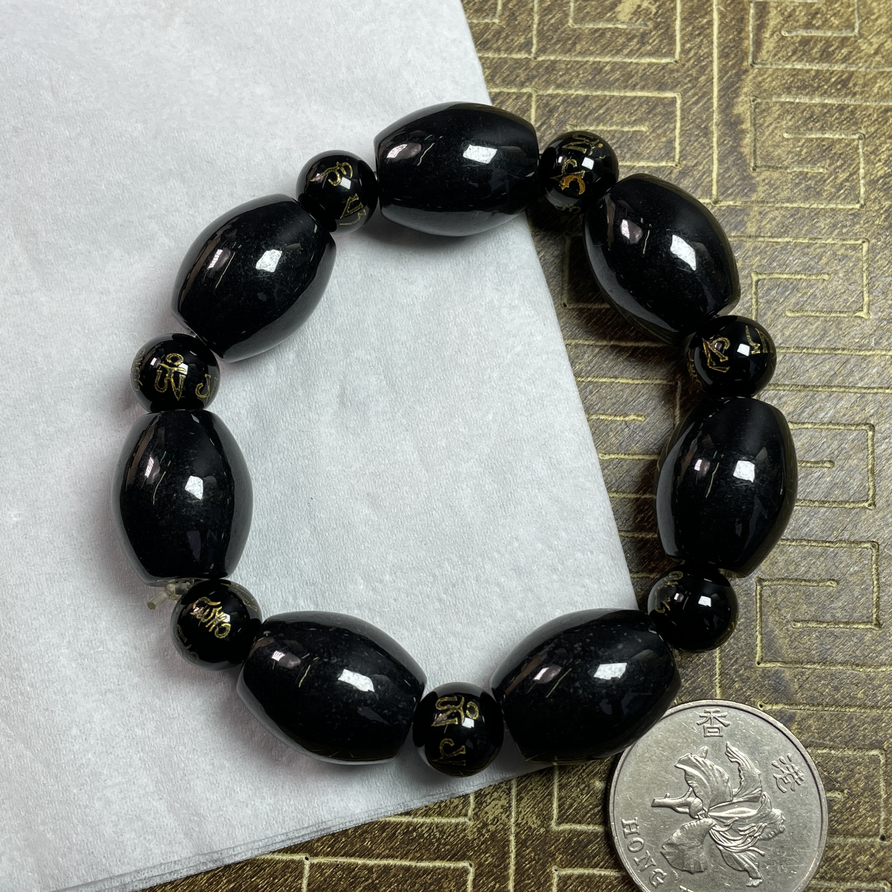 J2393 墨翠路路通手串