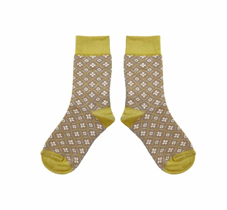 MABLI 圖紋短襪 Petal Short Socks - Portobello