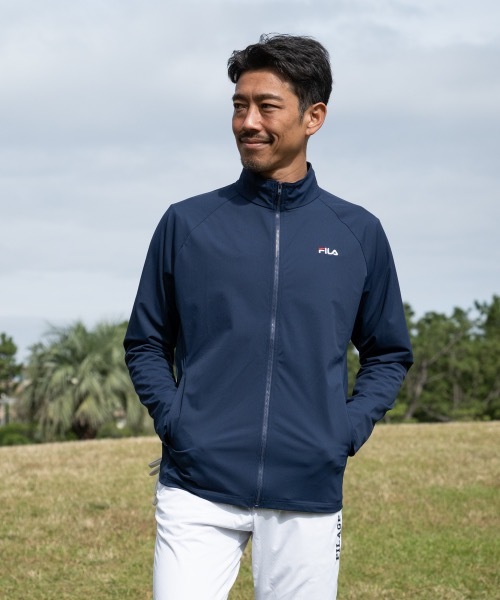 【預購】J0312904 FILA 防紫外線防水運動上衣 深藍色