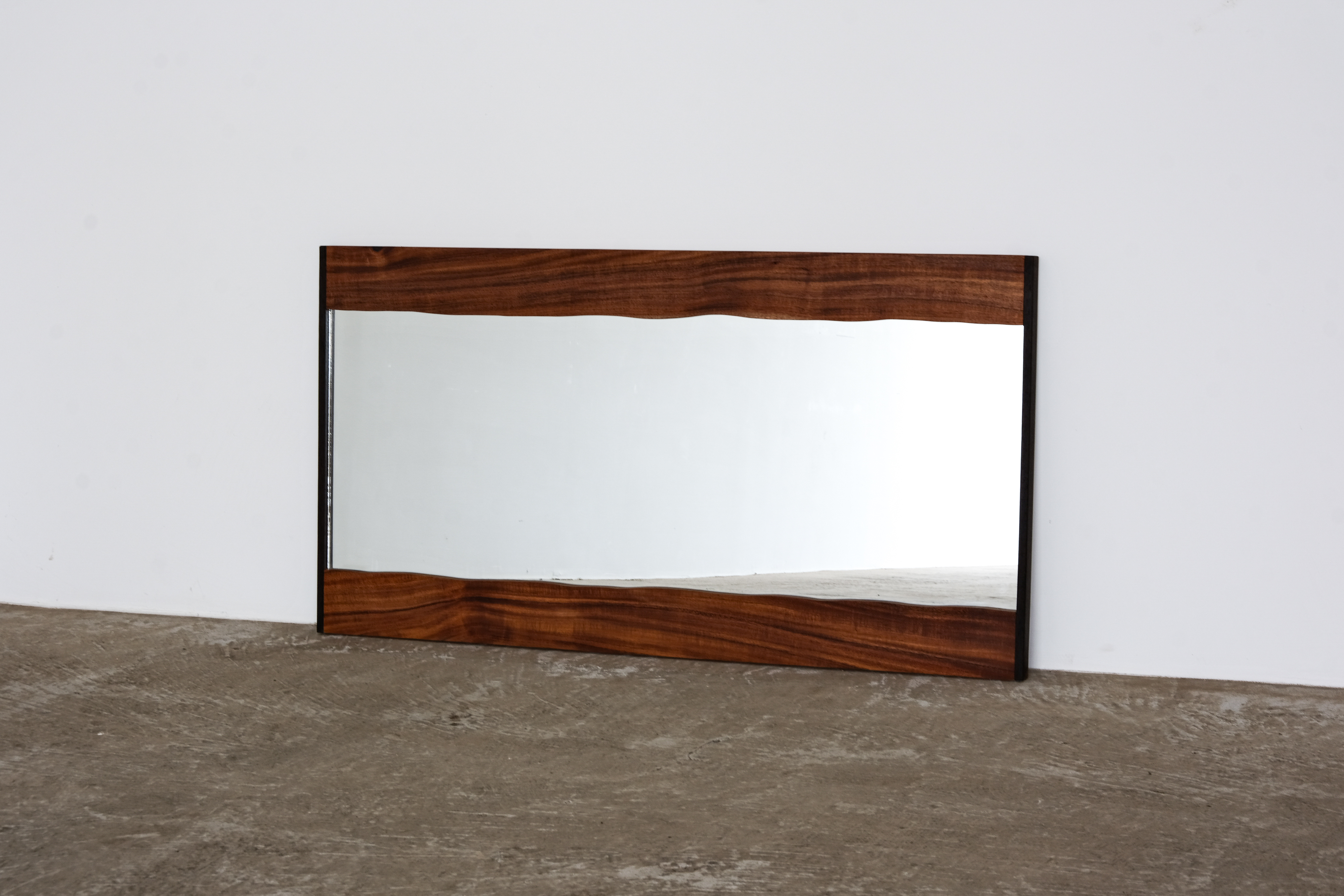 自然邊實木半身鏡