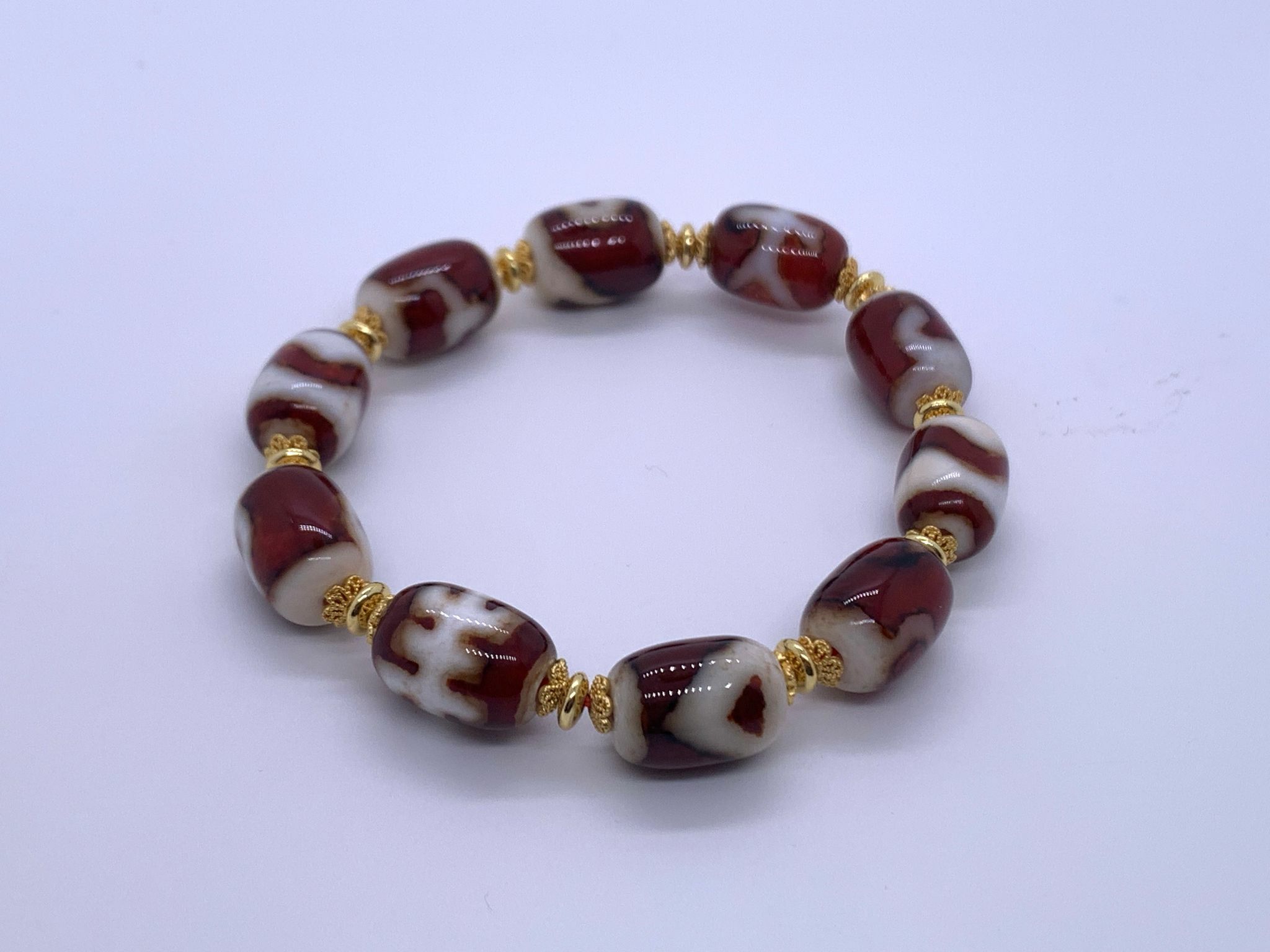 D18 - 紅玉多寶天珠手鏈設計款