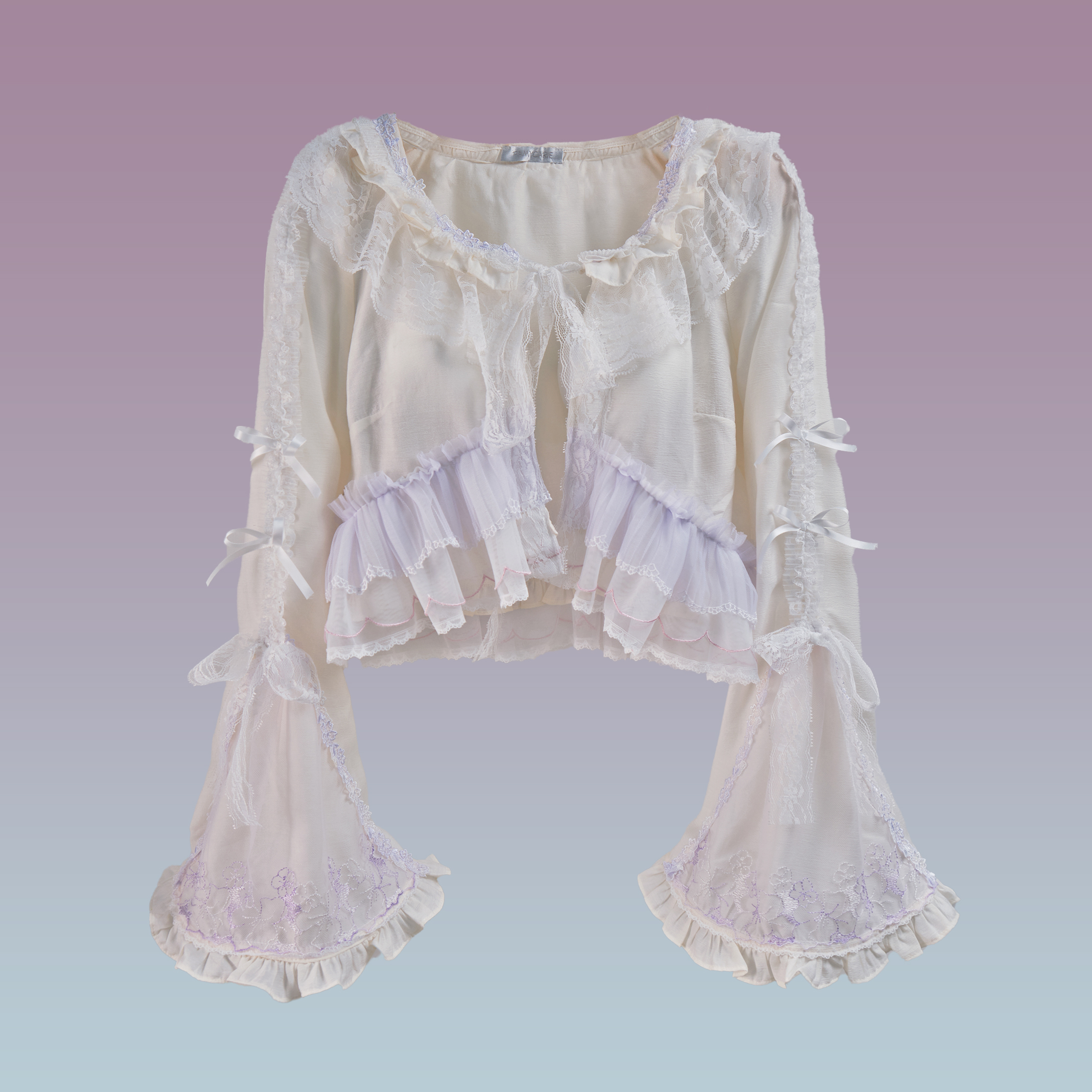 Petal Falls Handmade Lace Cropped Jacket