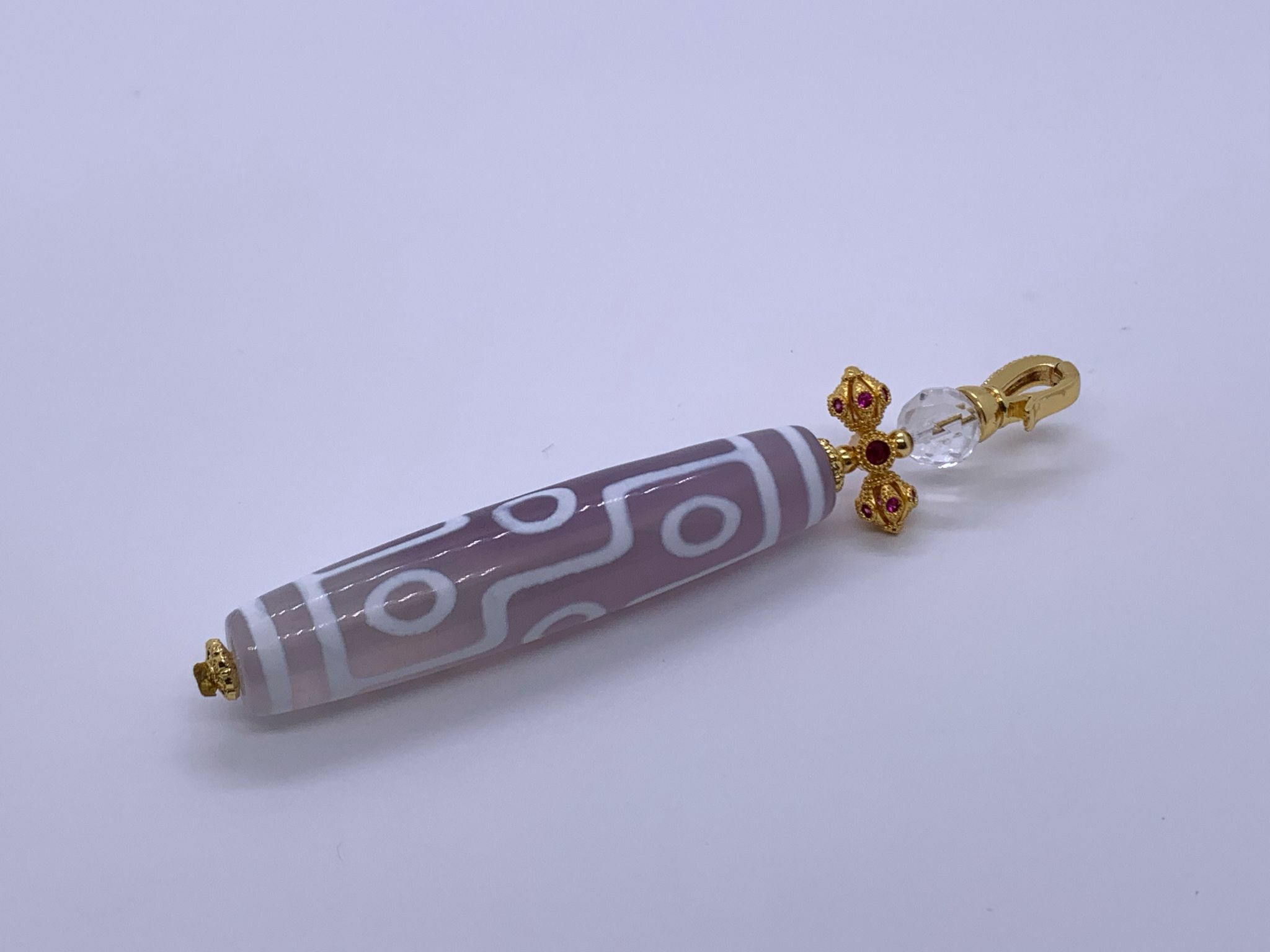 D19 - 白毫 9眼天珠吊墜設計款