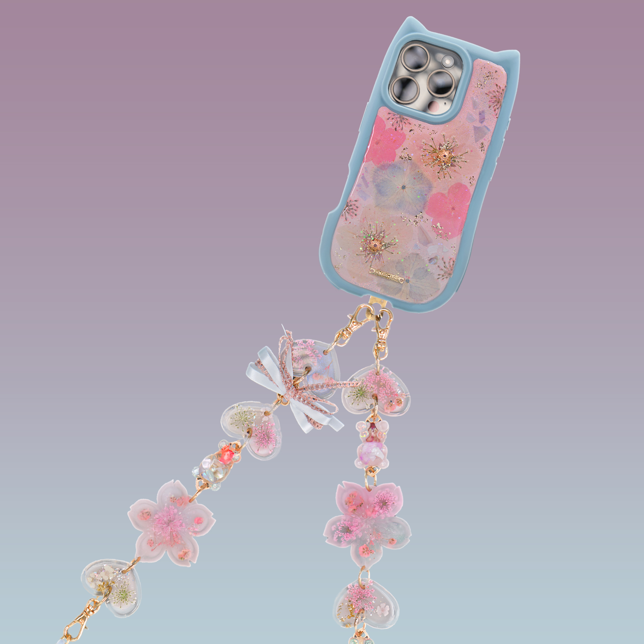 Petal Raft Handmade Pressed Flower Phone Strap / Cross-body Chain