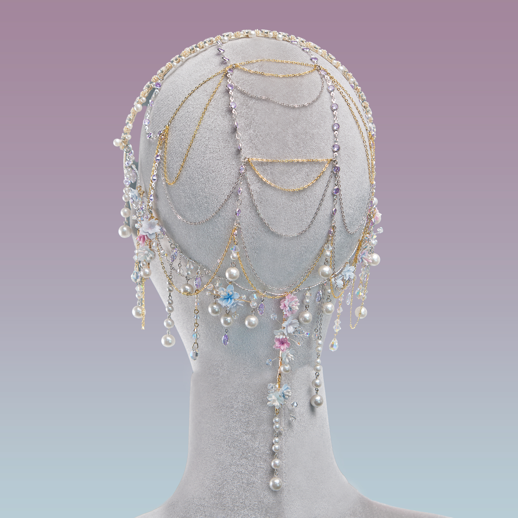 Eclipsed Bloom Sakura Head Chain with Detachable Chain