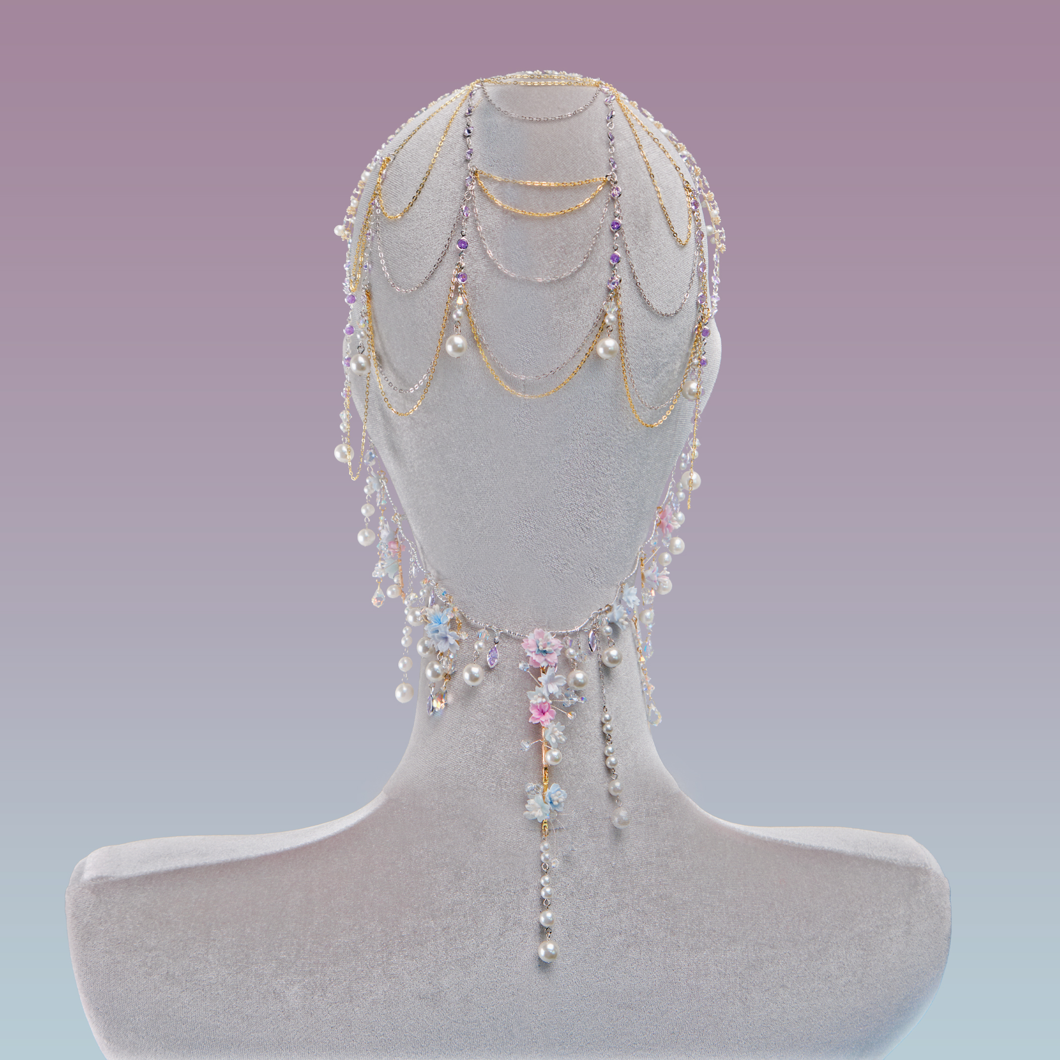 Eclipsed Bloom Sakura Head Chain with Detachable Chain