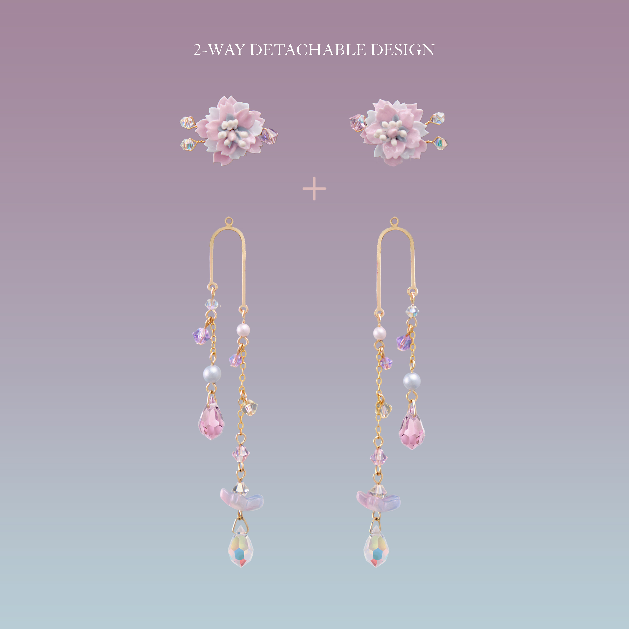 2-Way Dreamscape Sakura S925 Earrings