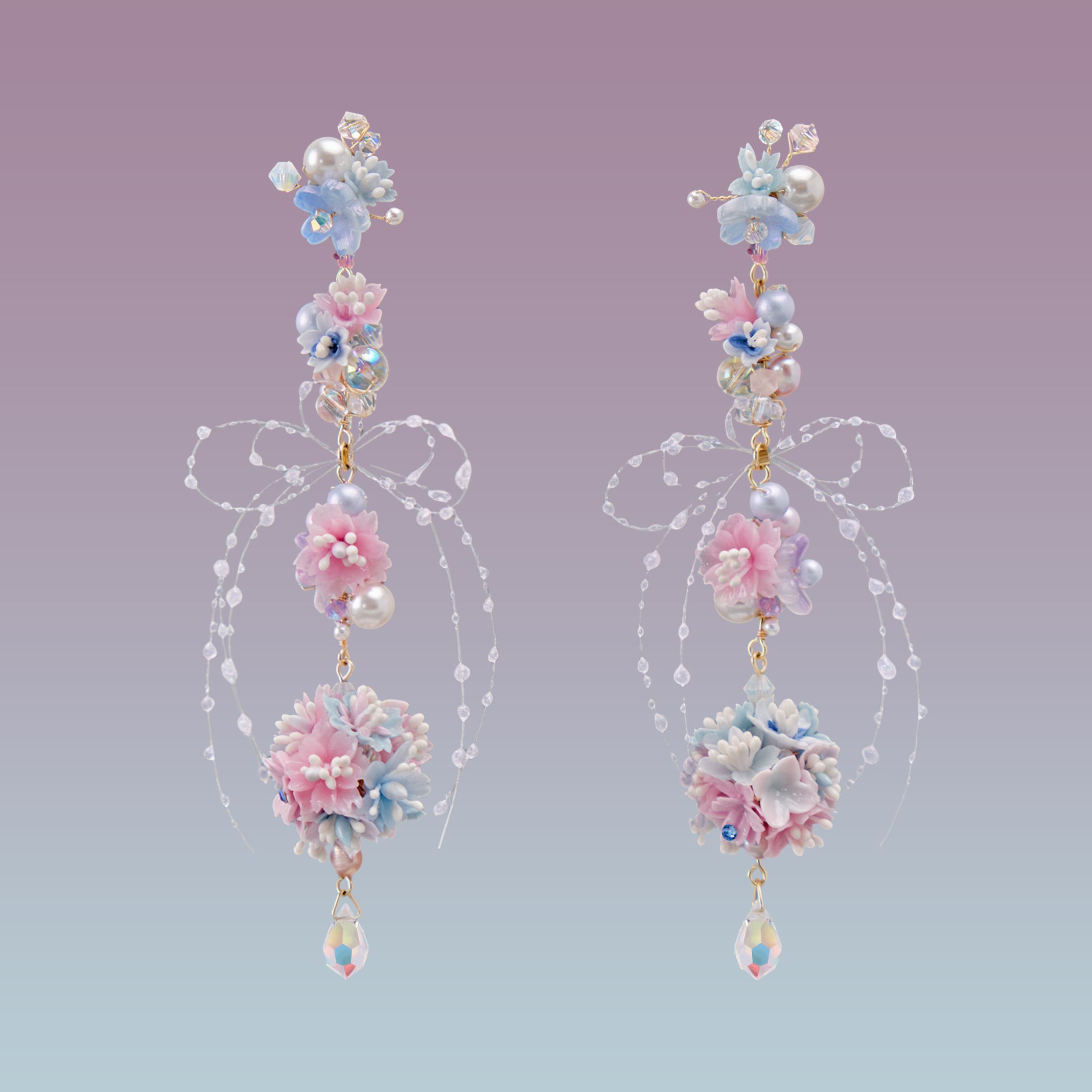 2-Way Dust of Bloom Bouquet S925 Earrings