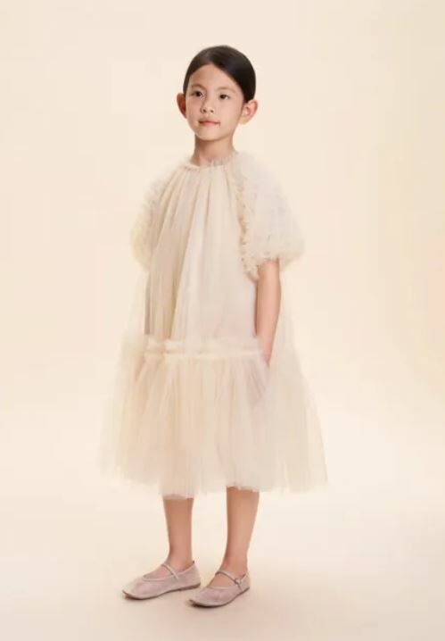 Cera una volta 公主夢幻紗洋  Frida Dress Cream （附腰間緞帶）