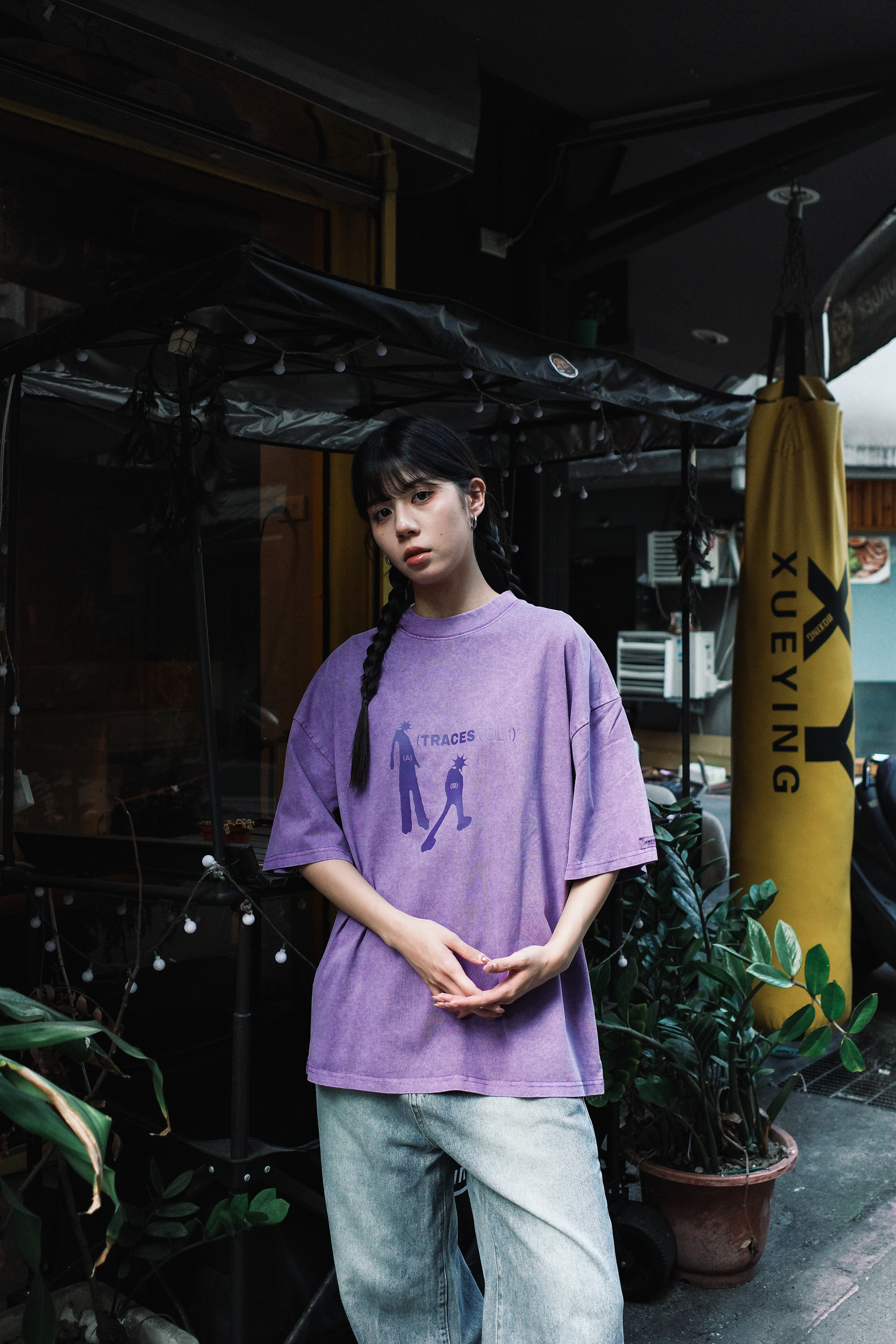 『Always_Good』水洗 小人 印花 短T