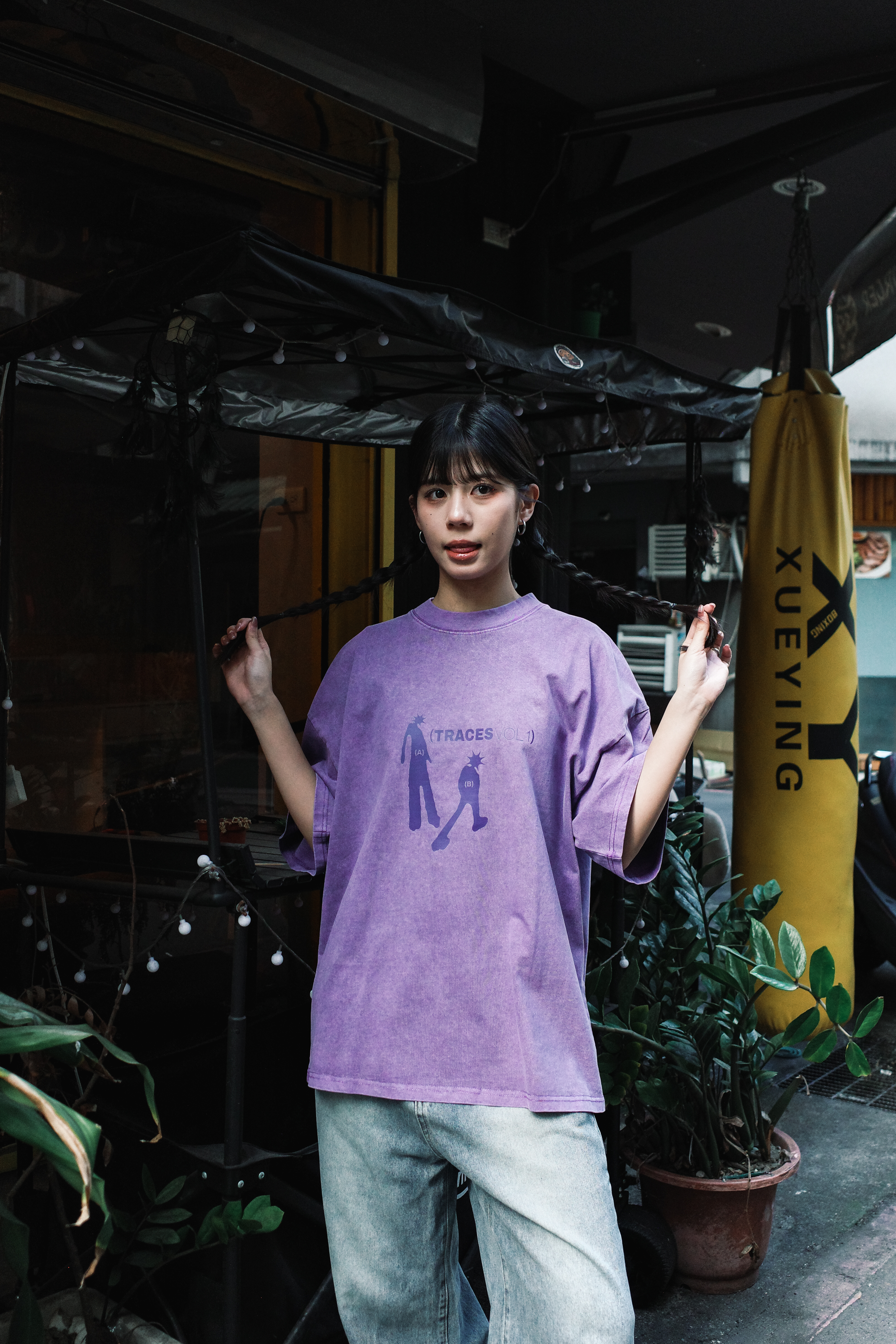 『Always_Good』水洗 小人 印花 短T