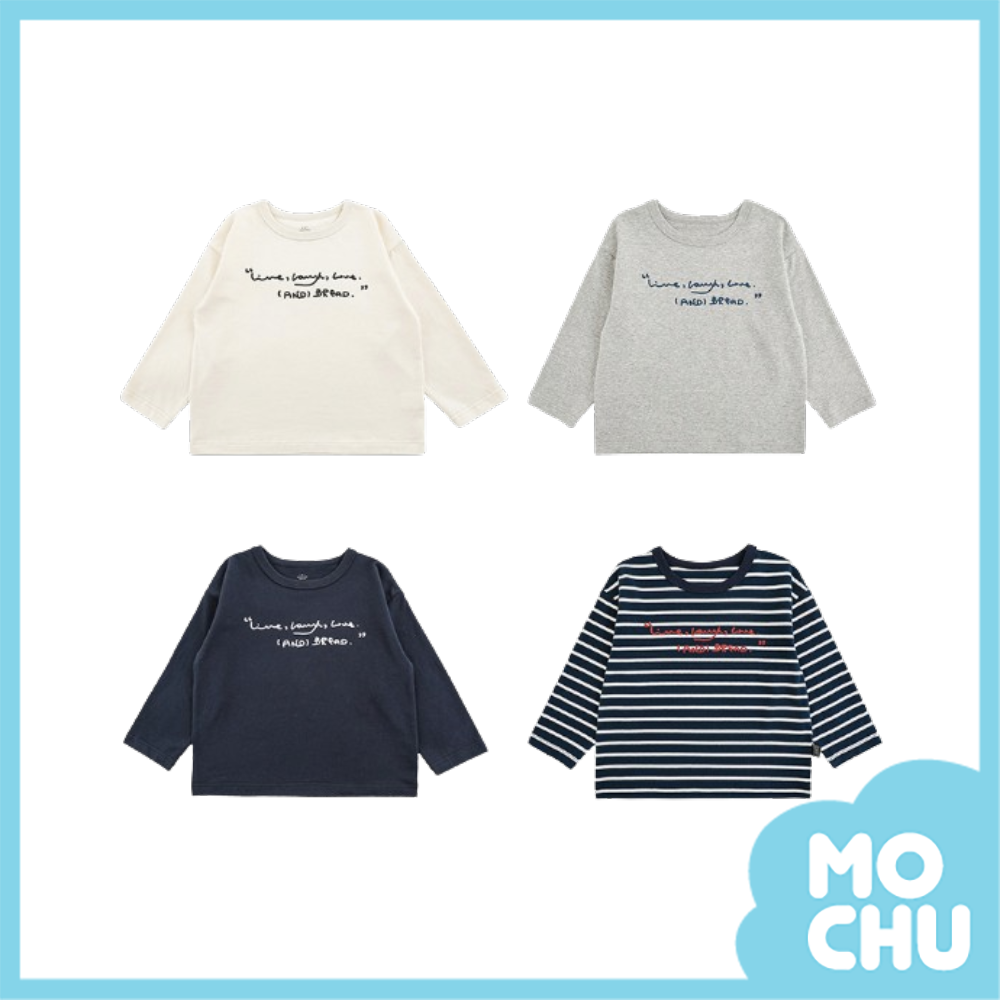 草寫英文長袖上衣(四色)