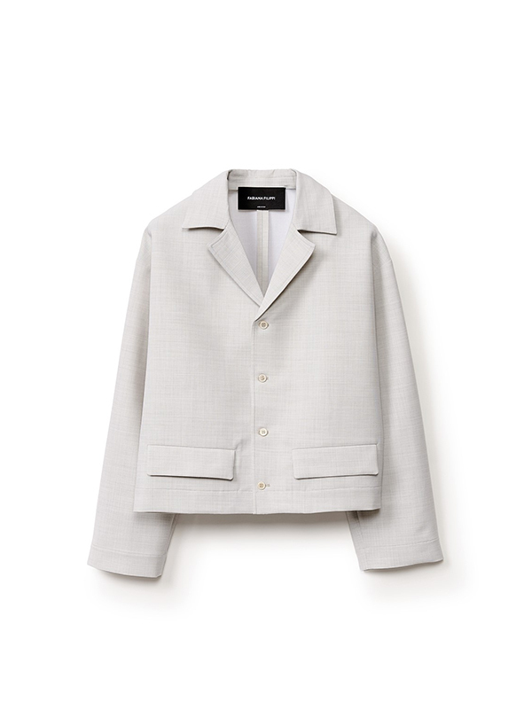 Fabiana Filippi 雙口袋西裝領短外套(淺灰)