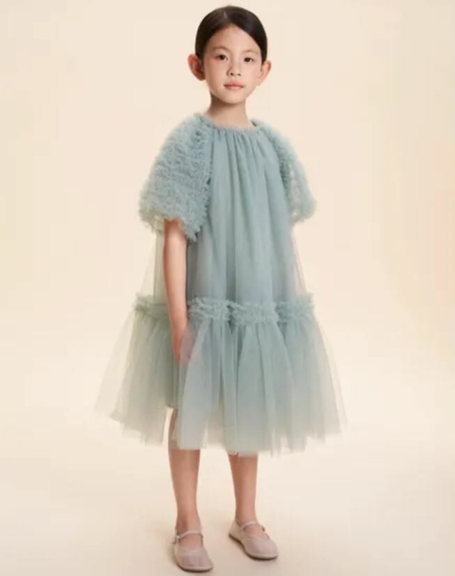 Cera una volta 公主夢幻紗洋  Frida Dress Celadon Blue （附腰間緞帶）