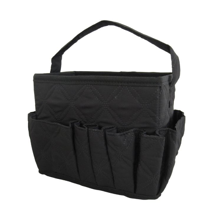 TP 菱格縫線手提化妝收納包/黑