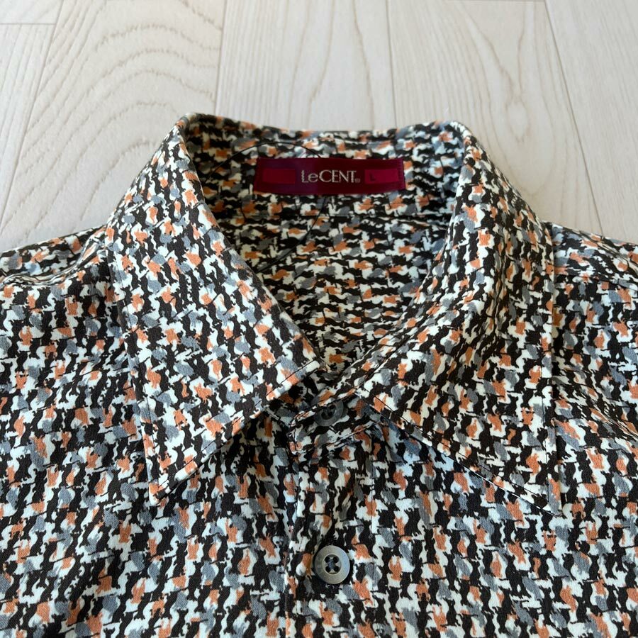 LeCENT日本製黑色配淺藍色襯衣