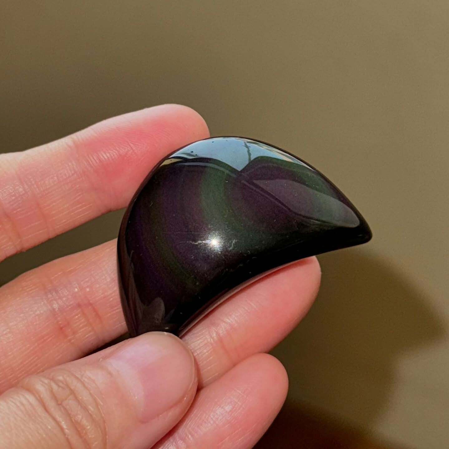 [原石] 彩虹黑曜石 月亮