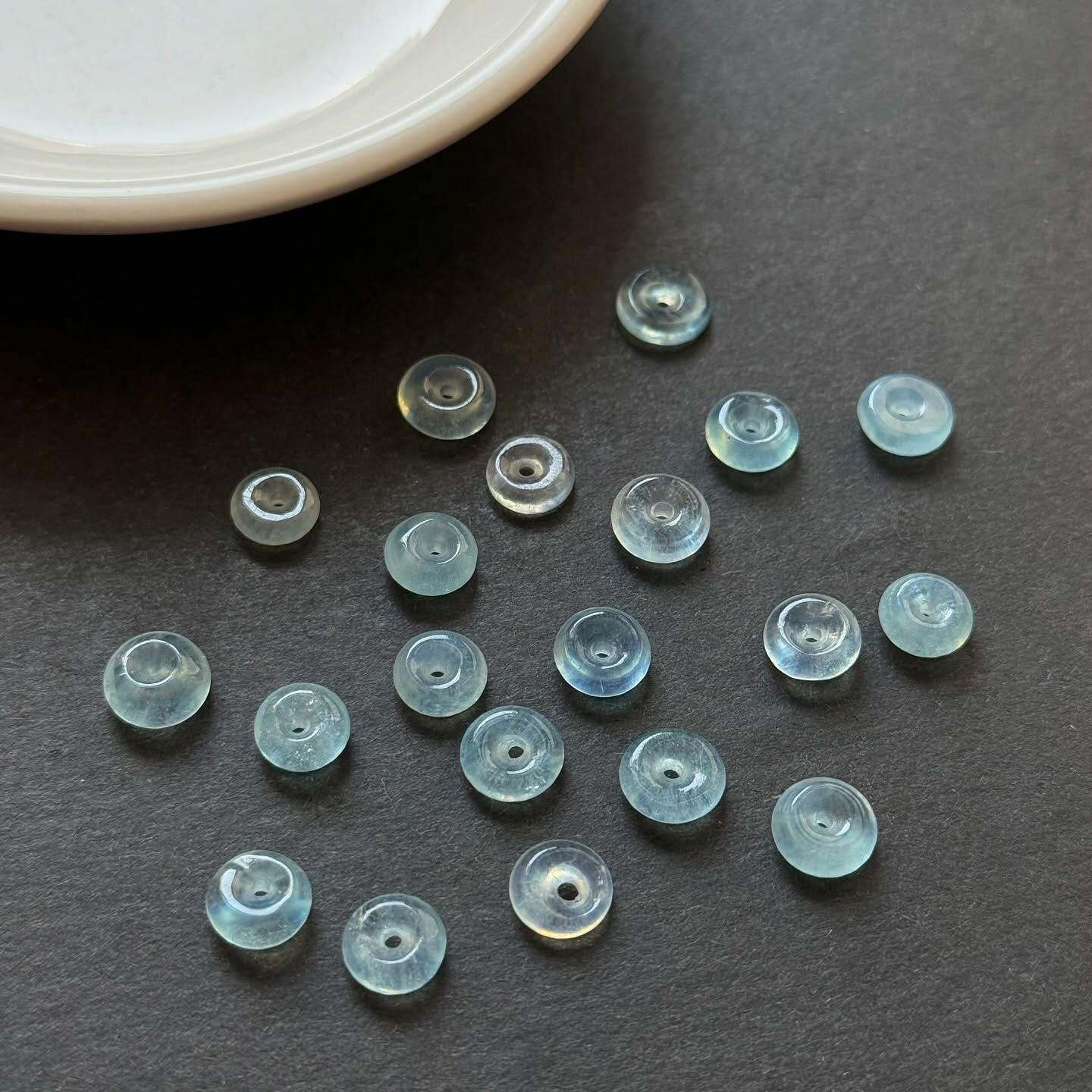 [原石] 海藍寶 迷你平安扣