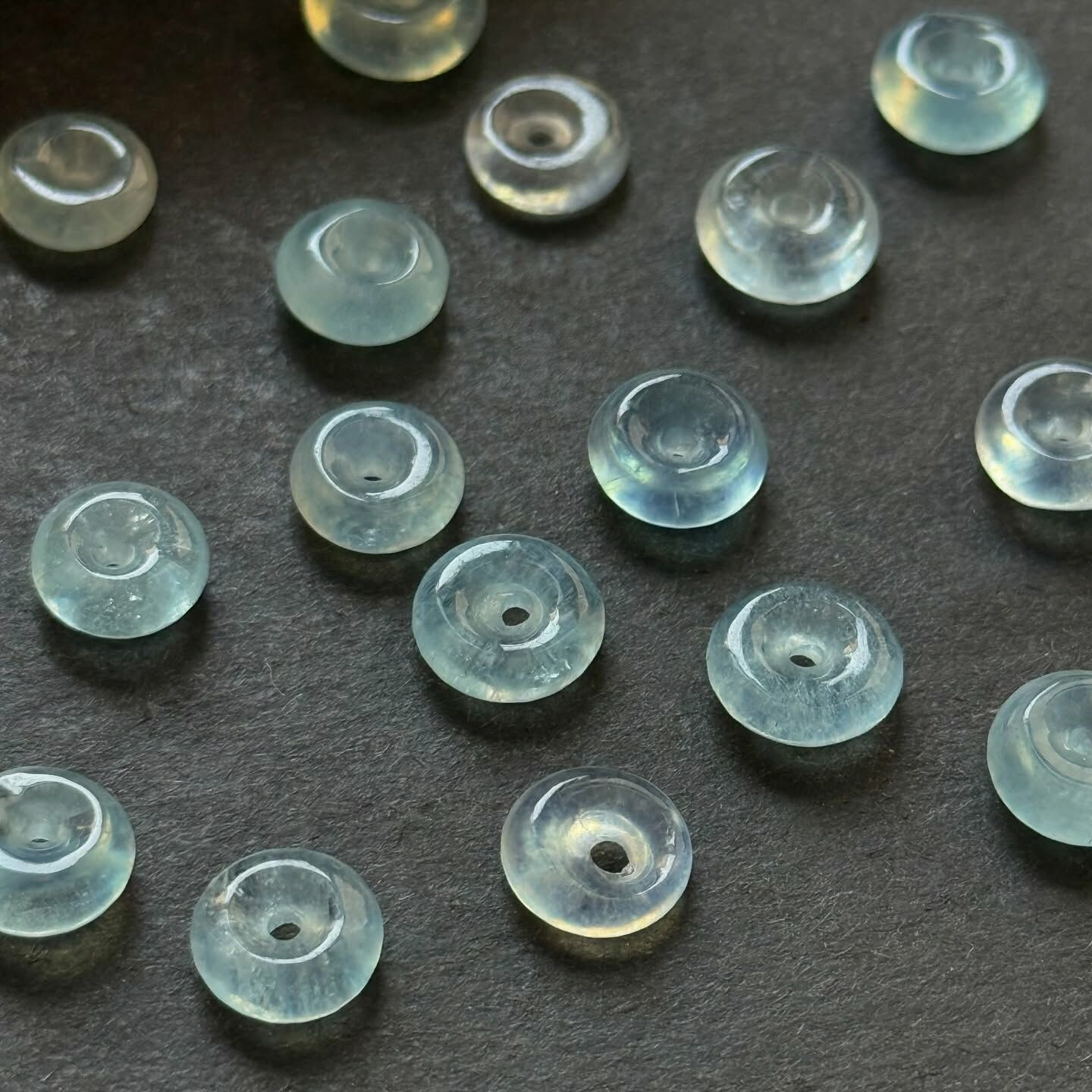 [原石] 海藍寶 迷你平安扣