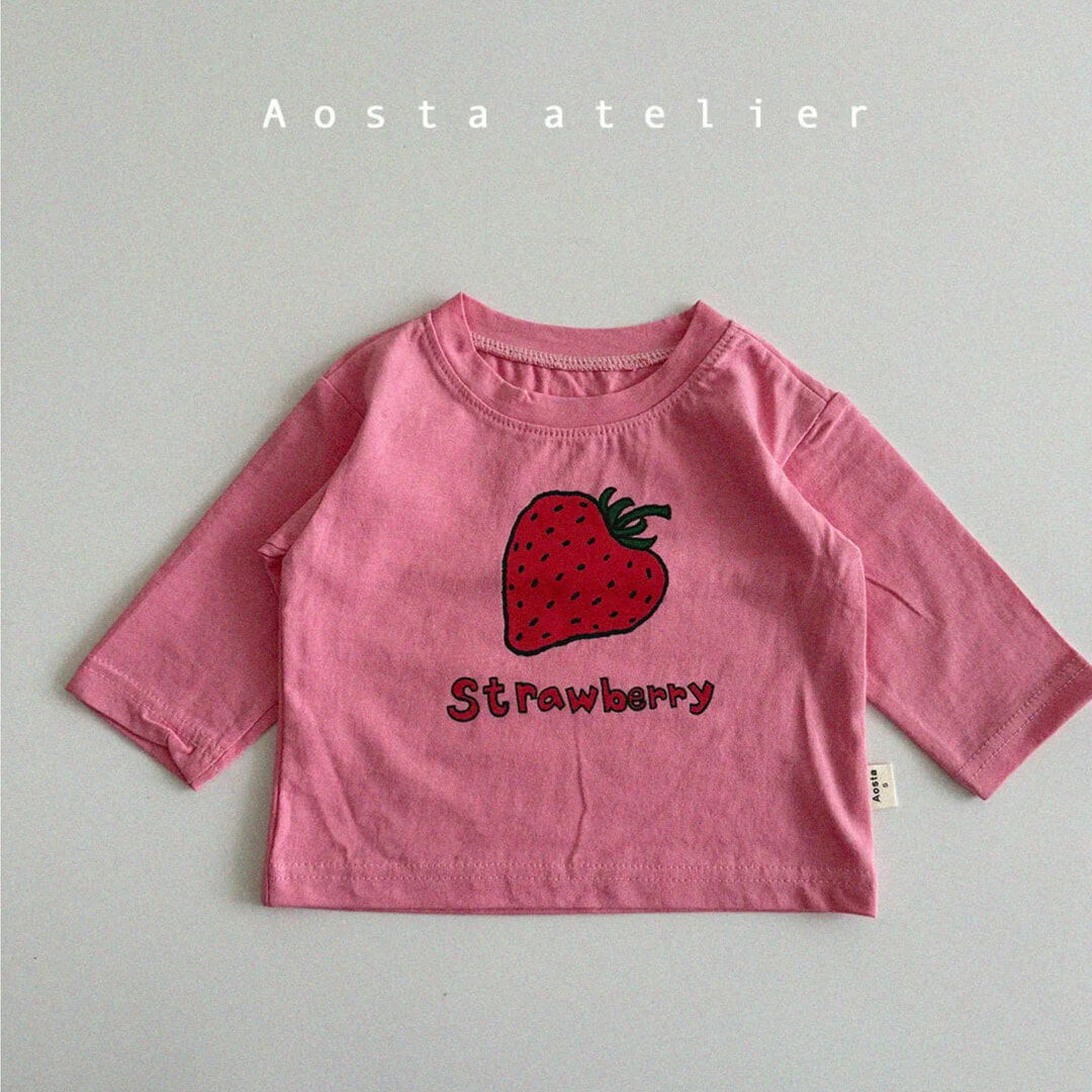 韓國 Aosta -  25春 粉嫩草莓上衣