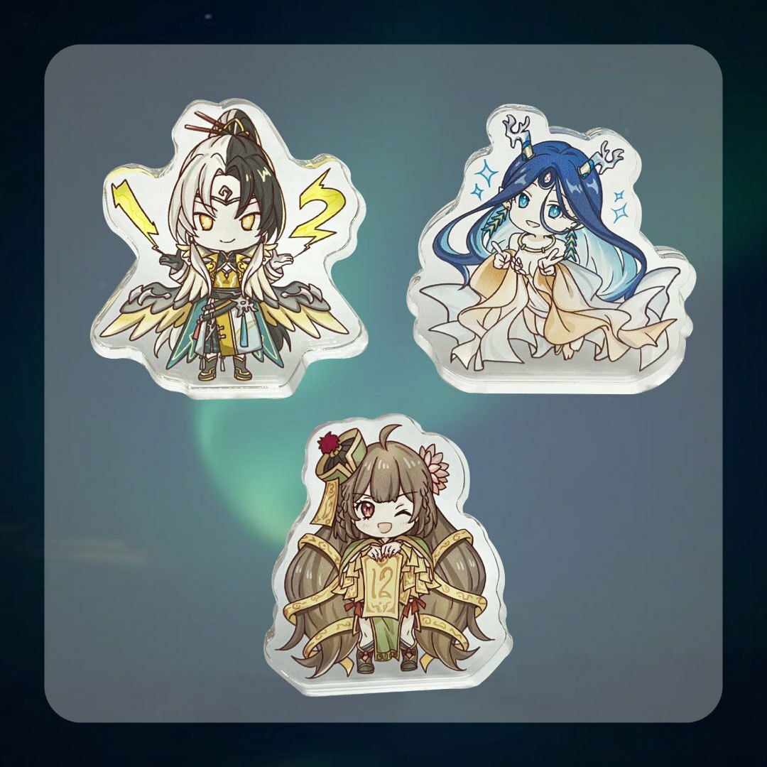 《神魔之塔》12週年Q版壓克力飯友（帝鴻/軒轅/林黛玉）