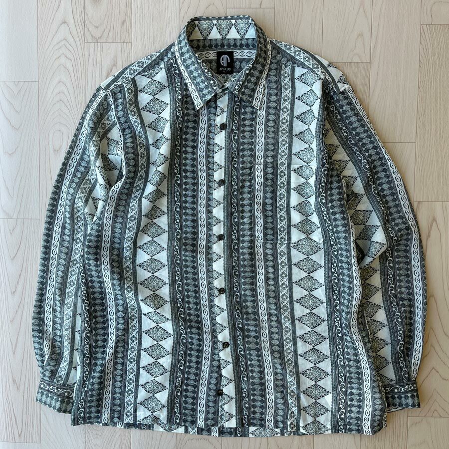 AP Club日本製幾何圖案古著襯衣