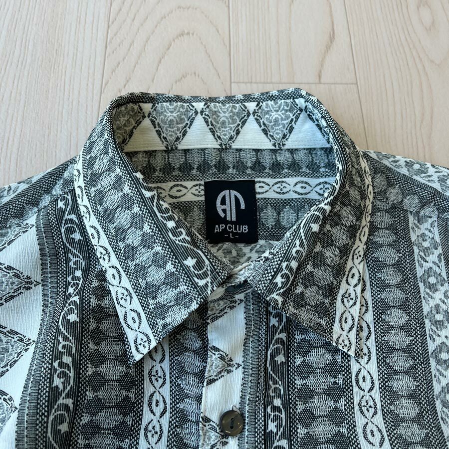AP Club日本製幾何圖案古著襯衣