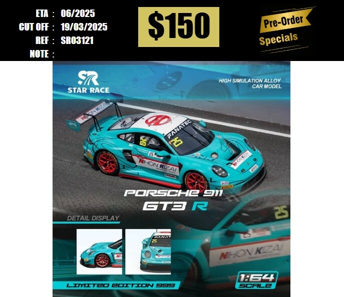 PO-$150 * STAR RACE * 1:64 992 GT3 R #25 [OD12/03]