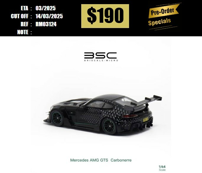 PO-$190 * RHINO MODEL * 1:64 AMG GT C190 CARBONERRE RACING BLACK [OD12/03]