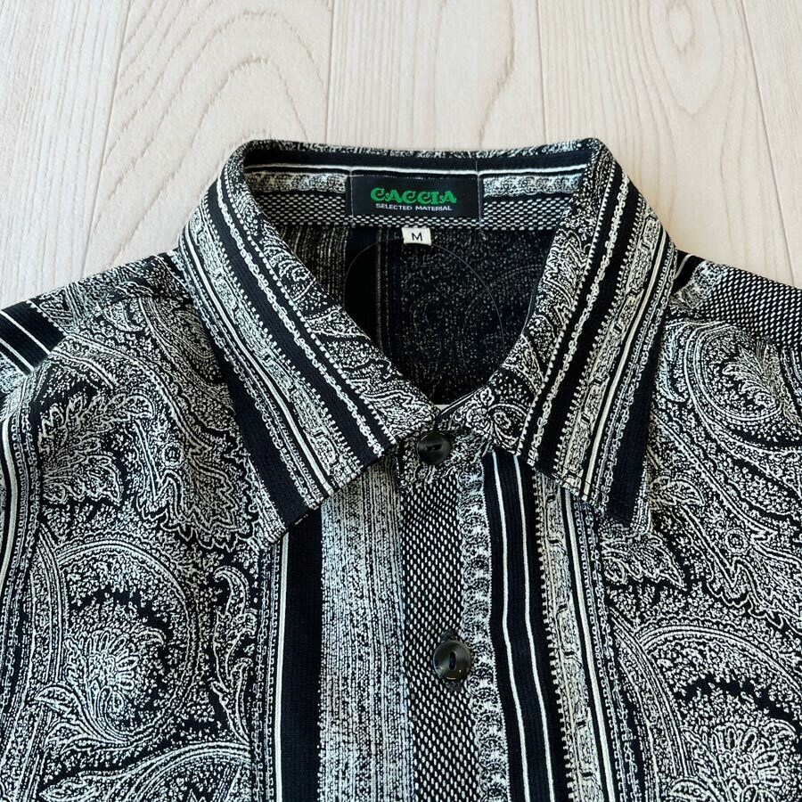 CACCIA日本製黑色花紋襯衣