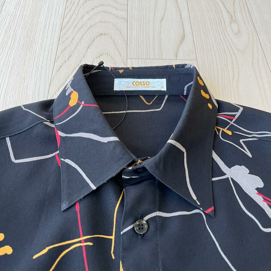 COSSO日本製黑色塗鴉襯衣